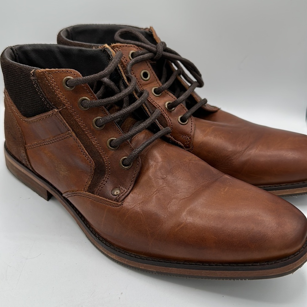 Manfield brown handcrafted lace-up men’s leather shoes, size 42 (8.5 US)